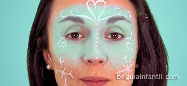 Maquiagem de Elza, de Frozen. Parte 4 Maquiagem de Elza, de Frozen. Parte 4