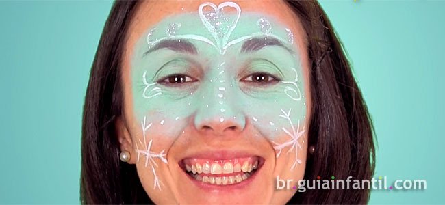 Maquiagem de Elza, de Frozen. Parte 5 Maquiagem de Elza, de Frozen. Parte 5