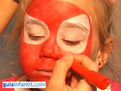 Segunda parte de maquiagem de Spiderman para crianças Segunda parte de maquiagem de Spiderman para crianças